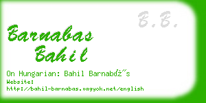 barnabas bahil business card